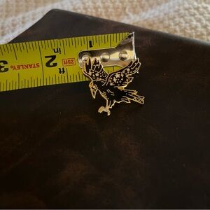 Gold Raven Enamel Pin